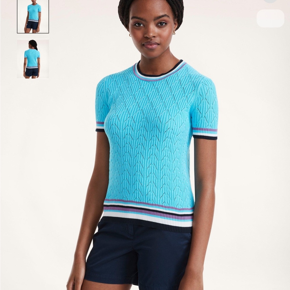 Brook Brothers Cotton Pointelle Shell